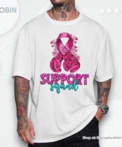 Support Squad Breast Cancer Awareness Boxing Gloves Shirt