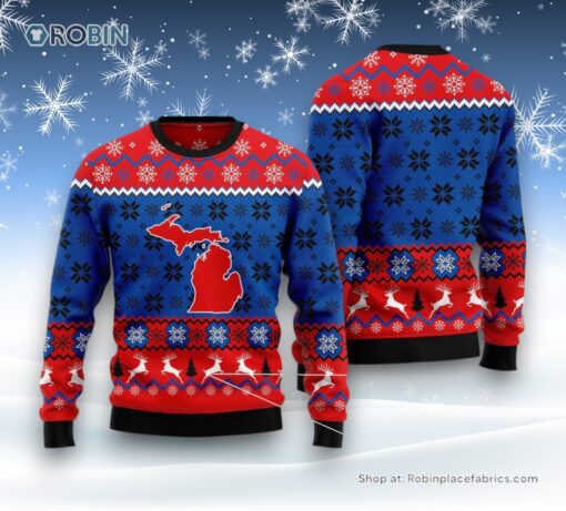 Sweet Home Michigan Ugly Christmas Sweater