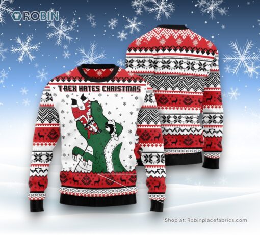 T Rex Hates Christmas Ugly Christmas Sweater