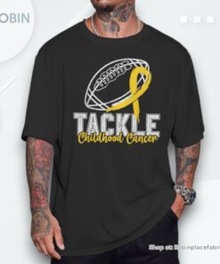 Tackle Childhood Cancer Football Childhood Cancer Awareness Shirt
