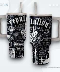 Taylor Swift Reputation Album Stanley Cup Tumbler 40 OZ