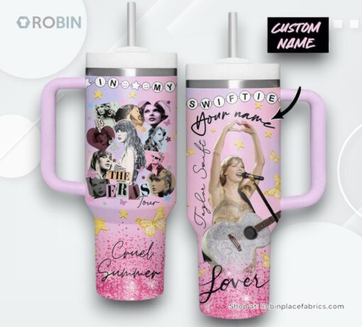 Taylor Swift The Eras Tour Custom Name Stanley Cup Tumbler