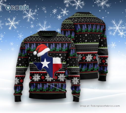 Texas Bluebonnet Ugly Christmas Sweater