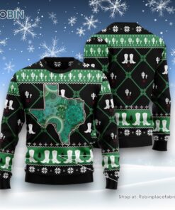 Texas Usa Symbols Pattern Ugly Christmas Sweater