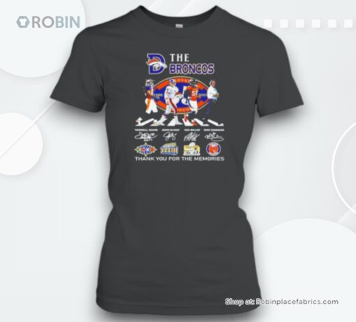The Denver Broncos 1960 2025 Thank You For The Memories Signatures Unisex Shirt
