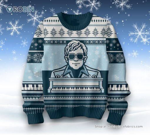 The Great Thing About Christmas Is That Some One Like Me Can Be A Star Elton John Ugly Sweater and Sweatshirt