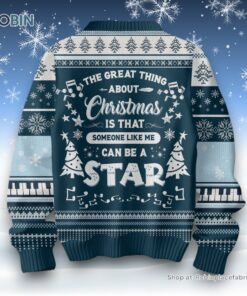 The Great Thing About Christmas Is That Some One Like Me Can Be A Star Elton John Ugly Sweater and Sweatshirt