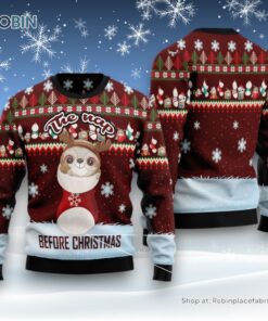 The Nap Before Christmas Sloth Ugly Christmas Sweater The Nap Before Christmas Sloth Ugly Christmas Sweater