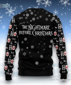 The Nightmare Before Christmas HO HO HO Ugly Sweater and Sweatshirt