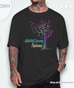 Tree Ribbon Addiction Recovery Awareness Shirt