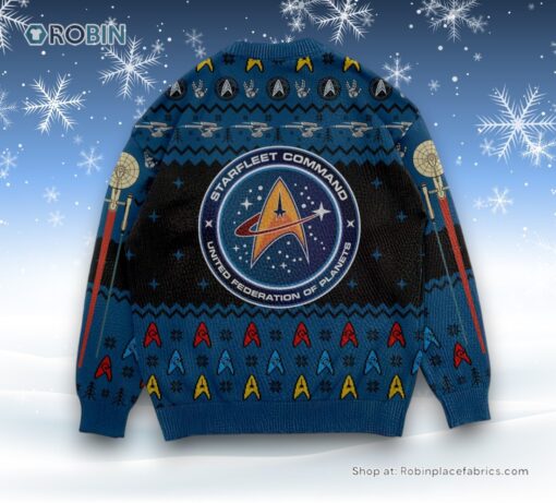 Trek The Hall Starfleet Command United Federation Of Planets Ugly Christmas Sweater and Sweatshirt