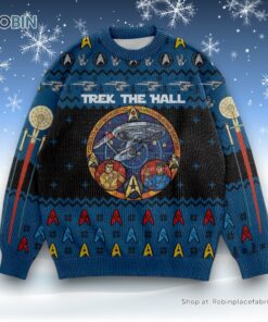 Trek The Hall Starfleet Command United Federation Of Planets Ugly Christmas Sweater and Sweatshirt