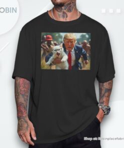 Trump Holding Cat Vote Trump Pets For Trump Vote President Shirt