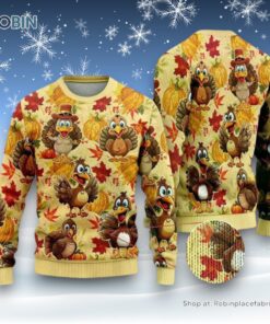 Turkey Maple Ugly Christmas Sweater For Men Women, Christmas Gift, Farmers Sweater