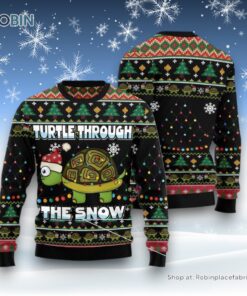 Turtle Through The Snow Ugly Christmas Sweater