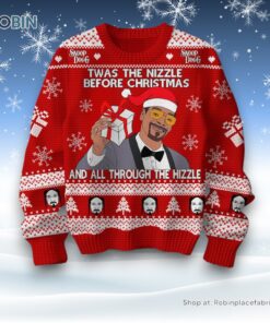 Twas The Nizzle Before Christmas And All Through The Hizzle Snoop Dogg Ugly Sweater and Sweatshirt Twas The Nizzle Before Christmas And All Through The Hizzle Snoop Dogg Ugly Sweater and Sweatshirt