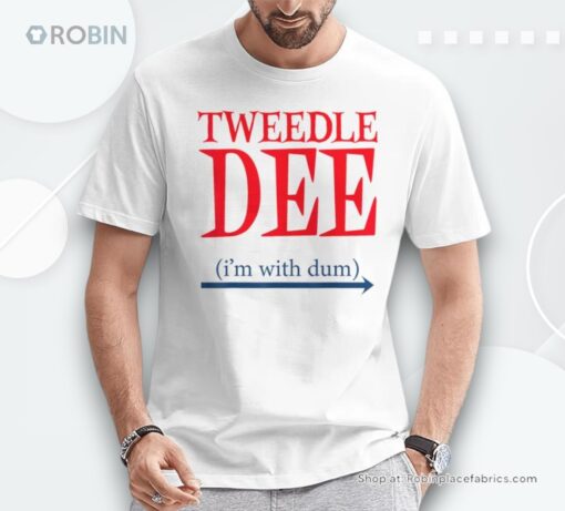 Tweedle Dee I’m With Dum Lazy Couple Halloween Costumes Shirt