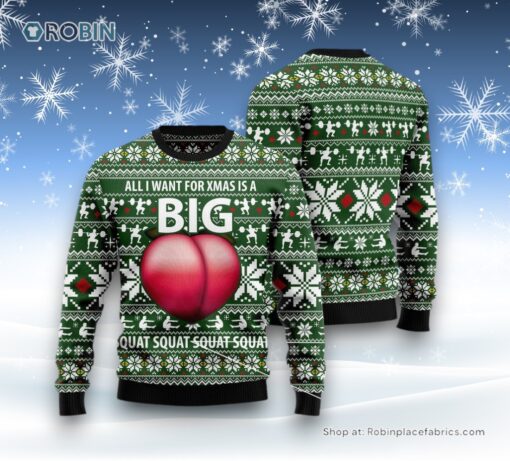 Ugly Sweater Big Booty Ugly Christmas Sweatshirt, Sweater