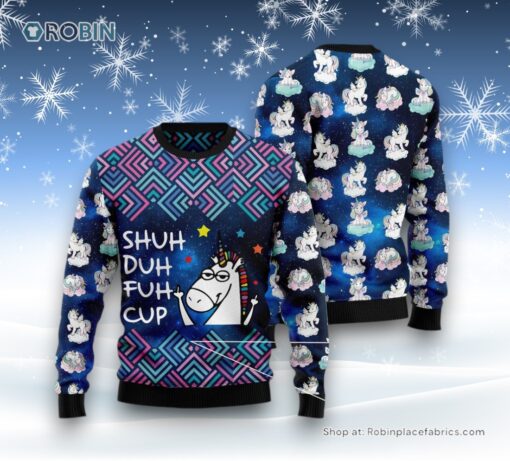 Unicorn Galaxy Cool Ugly Christmas Sweatshirt, Sweater