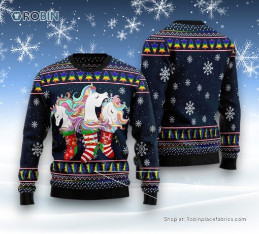 Unicorn Socks Xmas Ugly Christmas Sweater