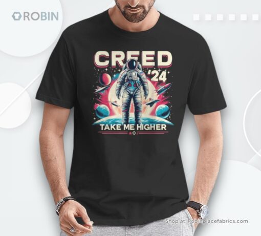 Us Flag Astronaut Support 2024 Creed ’24 Take Me Higher Shirt