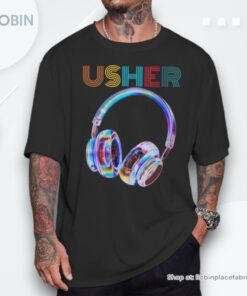 Usher Hiphop Fan Music Headphone Vintage Shirt