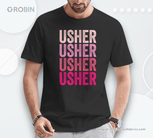 Usher Retro For Ushers Retro First Name Personalized 80’S Shirt
