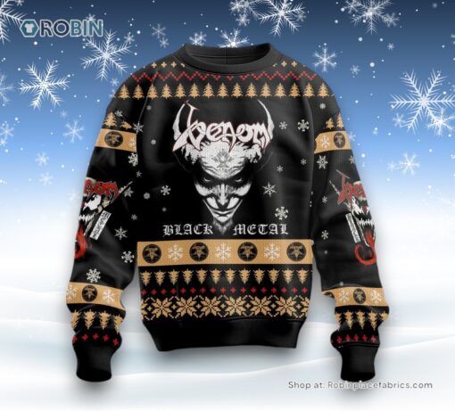 Venom   Black Metal Ugly Sweater and Sweatshirt