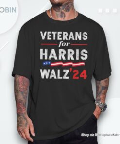 Veterans For Harris Waltz 2024 Election Vote Blue Democrat Shirt