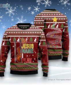 Violin I Play Ugly Christmas Sweatshirt, Sweater