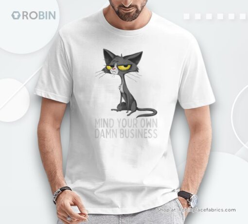 Waltz 2024 Mind Your Own Damn Business Cat Lady Shirt