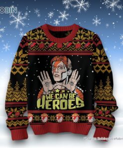 We Can Be Heroes David Bowie Ugly Sweater and Sweatshirt