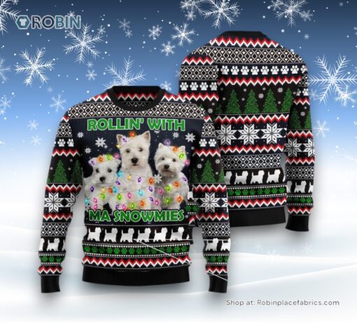 West Highland White Snowmies Ugly Christmas Sweater