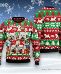 West Highland White Terrier Family Ugly Christmas Sweater