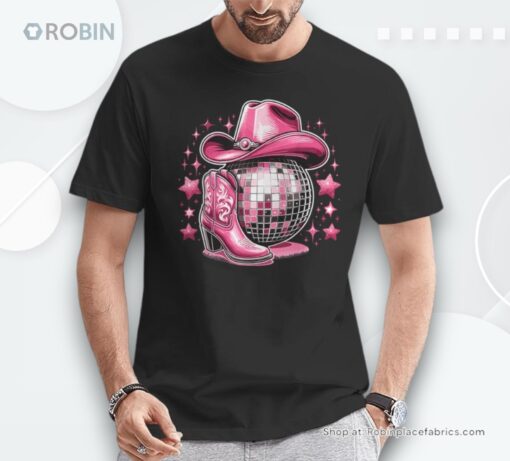Western Cowgirl Rodeo Disco Retro Bachelorette Party Shirt