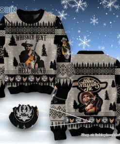 Whiskey Bent And Hell Bound Hank Williams Jr Ugly Sweater and Sweatshirt