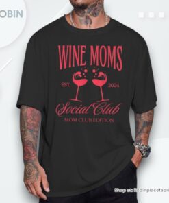 Wine Moms Social Club Brunch Day Drinking Matching Womens Shirt