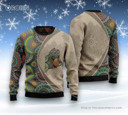 Wisconsin Mandala Ugly Christmas Sweater