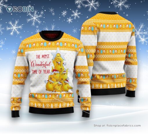 Wonderful Time Chicken Ugly Christmas Sweater
