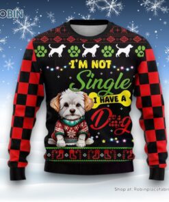 Xmas Maltese Dog Ugly Christmas Sweatshirt, Sweater, Christmas Gift For Dog Love