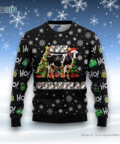 Xmas Pine Tree Cow Ugly Christmas Sweatshirt, Sweater For Men Women, Christmas Gift, Farmers Sweater