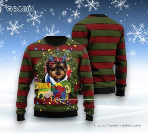 Yorkshire Terrier Gift Xmas Ugly Christmas Sweater
