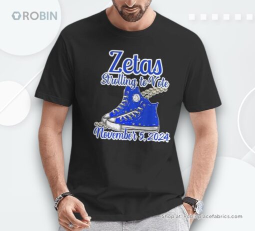 Zetas Strolling To Vote November Zeta Phi Beta Breast Voting Shirt