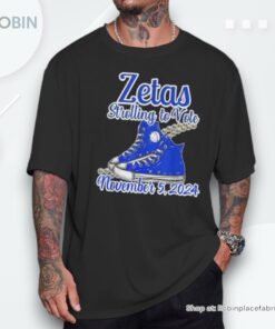 Zetas Strolling To Vote November Zeta Phi Beta Breast Voting Shirt
