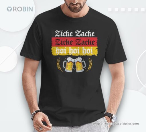 Zicke Zacke Hoi Oktoberfest German Flag Party Shirt