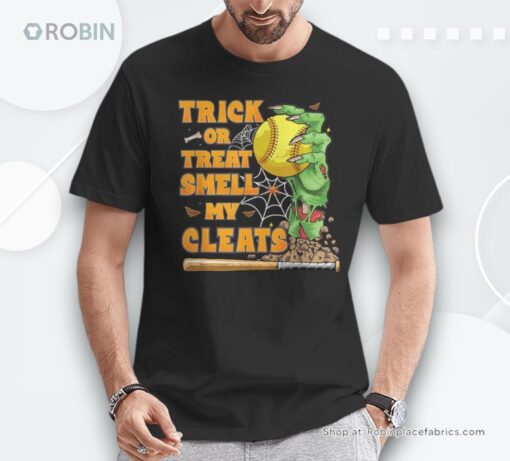 Zombie Hands Holding Softball Scary Halloween Costume Shirt