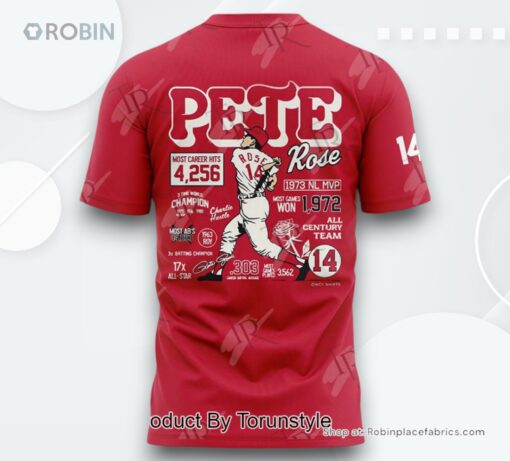 2024 Honor Cincinnati Reds Pete Rose T Shirt