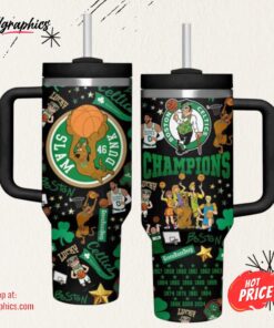 2024 NBA Champions Boston Celtics Tumbler With Handle And Straw