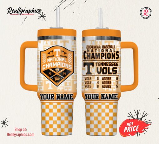 2024 NCAA Baseball National Champions Custom Stanley Cup 40 oz Tumbler With Handle