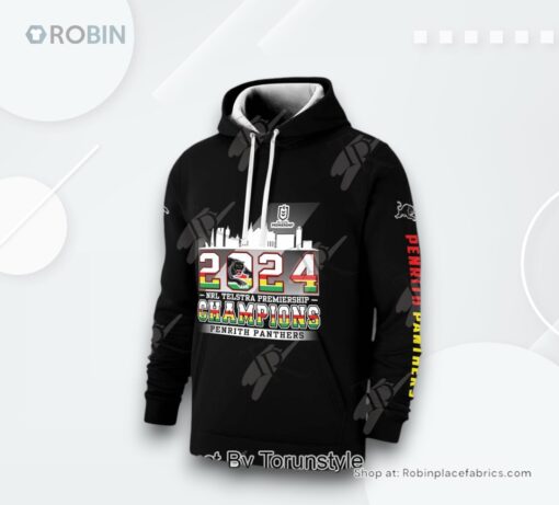 2024 NRL Telstra Premiership Champions Penrith Panthers AOP Clothing (Hoodie, Sweatshirt, T Shirt)